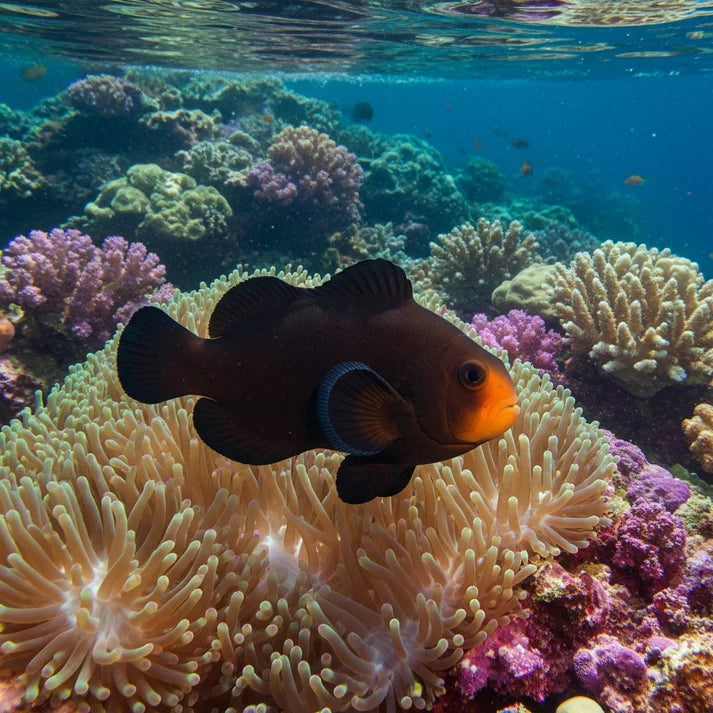 Pez Payaso Ocellaris Midnight (Amphiprion ocellaris var.)