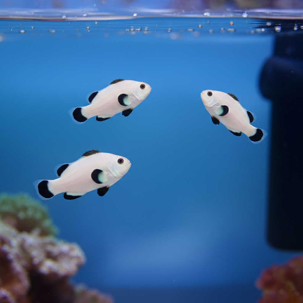 Pez Payaso Ocellaris Snow Storm (Amphiprion ocellaris var.)